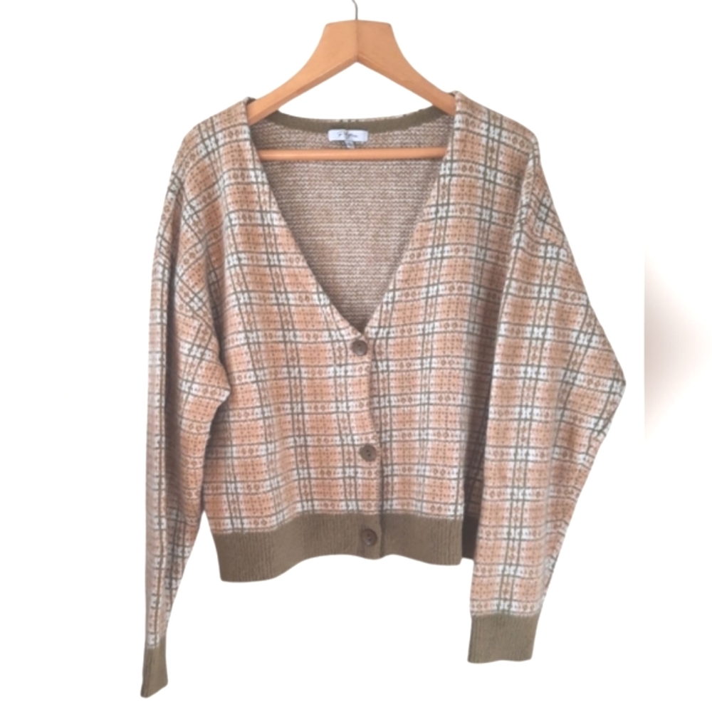 Polagram Button Down Cardigan Autumn Sweater Chunky Knit